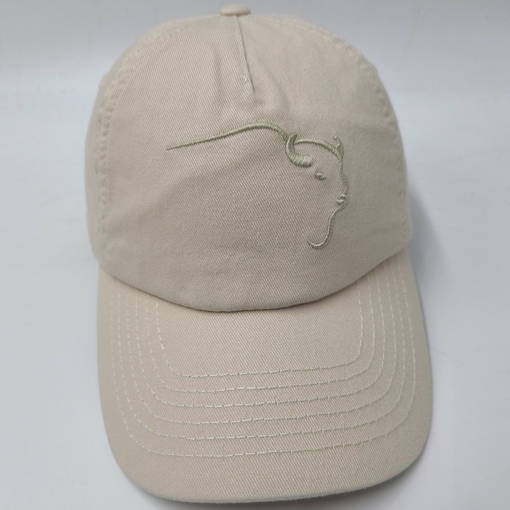 Buffalo Trace Distillery Hat Strapback (Fits Small) Beige Bourbon Whiskey Dad